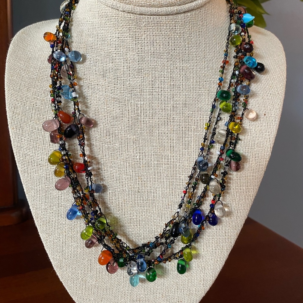 Multicolor Beaded Necklace - Picture 1 of 6